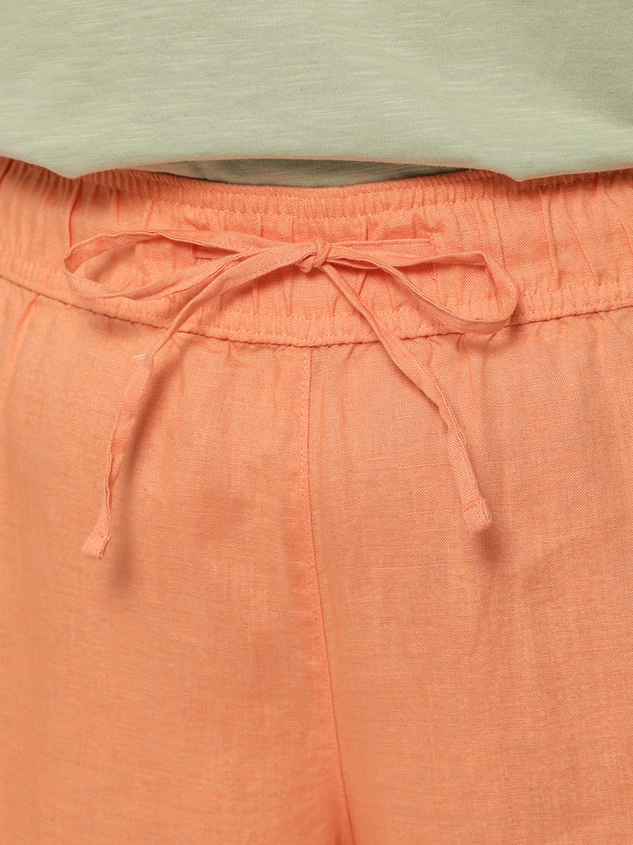 Льняные брюки CARLOTTA персикового цвета